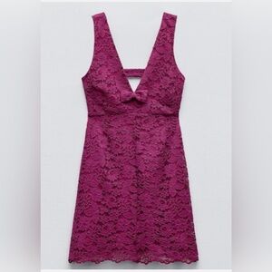 NWT Zara Lace Pinafore Dress